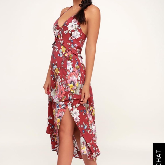 Rust Floral Dress - Picture 3 of 6